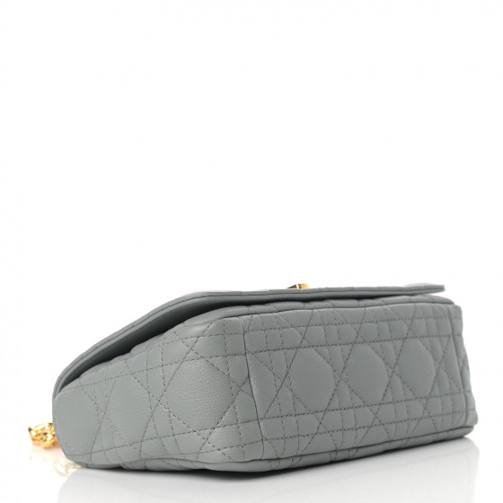【ヴィンテージ】Rank:S☆Dior Gray Caro Small Cannage バック CHRISTIAN DIOR Calfskin Cannage Small Caro Bag Grey 892727