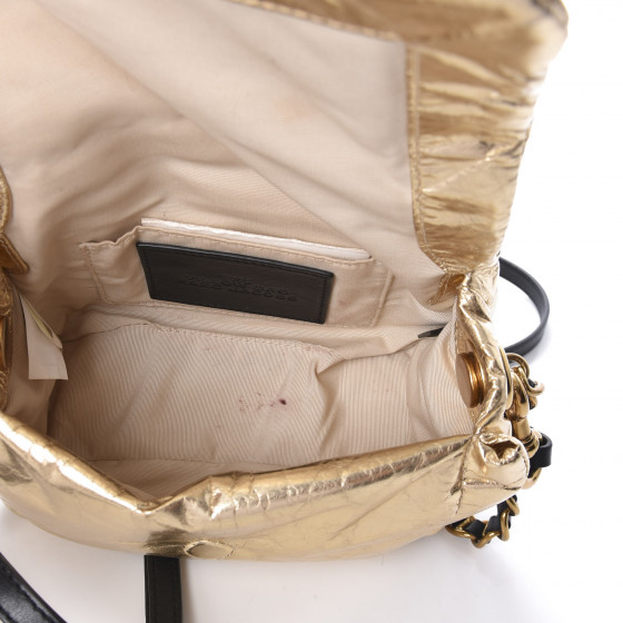 MARC JACOBS THE PILLOW BAG ゴールド MARC JACOBS Metallic Lambskin The Pillow Bag Gold 621359
