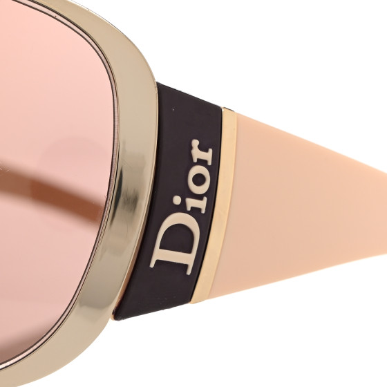 CHRISTIAN DIOR Metal Subdior 1 Sunglasses Gold Beige 1460325