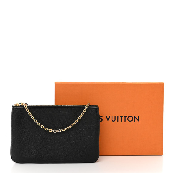 独特な店 LOUIS VUITTON Empreinte Double Zip Pochette Black 1457334 その他