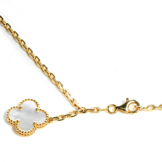 VAN CLEEF & ARPELS 18K Yellow Gold Mother of Pearl Onyx 6