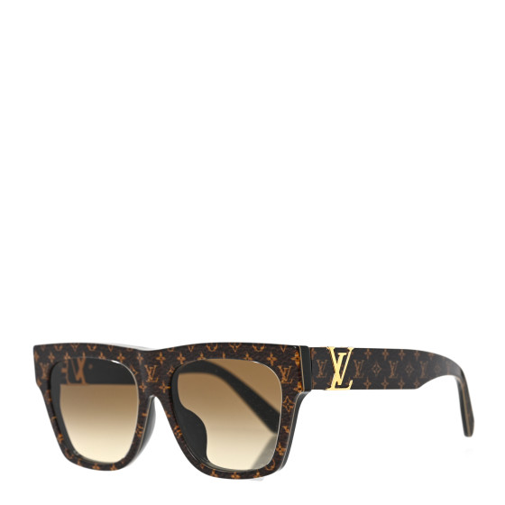 LOUIS VUITTON Acetate Monogram Sunglasses ZI511E Brown