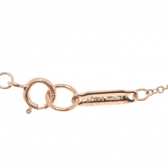 TIFFANY 18K Rose Gold Atlas Open Pendant Necklace 271841