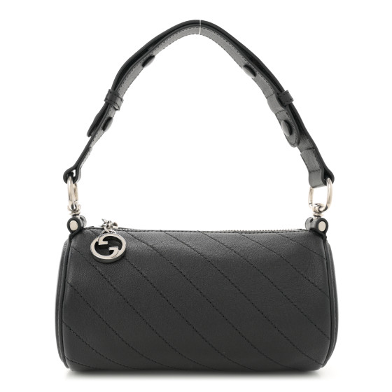 GUCCI Sakai Be Green Calfskin Diagonal Stitched Mini Blondie