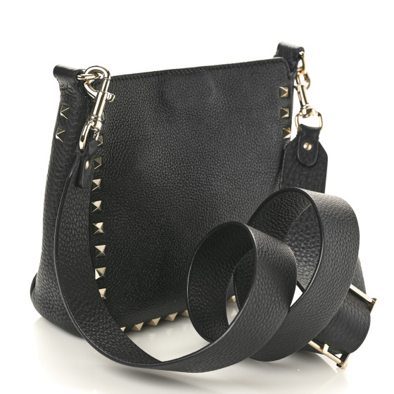VALENTINO GARAVANI Pebbled Calfskin Mini Rockstud Flip-Lock