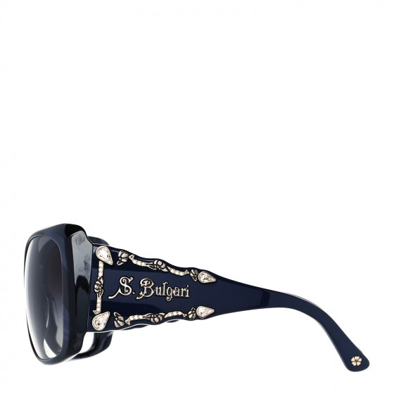 BULGARI BVLGARI Crystal Sunglasses 8048-B Black 1022092