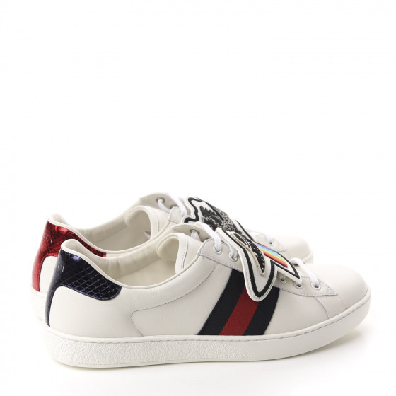 GUCCI Calfskin Ayers Web UFO Dragon Embroidered Mens Ace