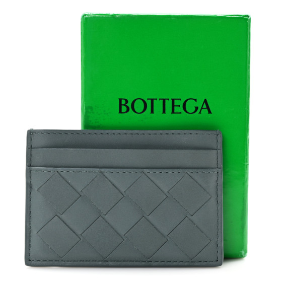 【BOTTEGA VENETA】★送料・関税込★Intreciato Card Case BOTTEGA VENETA Calfskin Intrecciato Credit Card Case Aloe