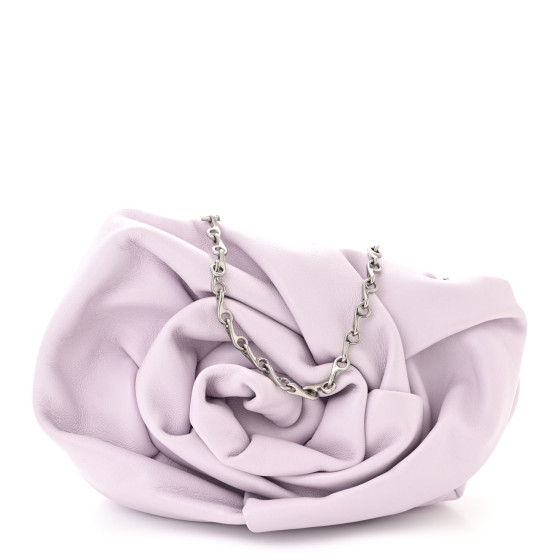 【BURBERRY】ROSE CLUTCH ローズクラッチ BURBERRY Lambskin Rose Clutch Haze 1555524 | FASHIONPHILE