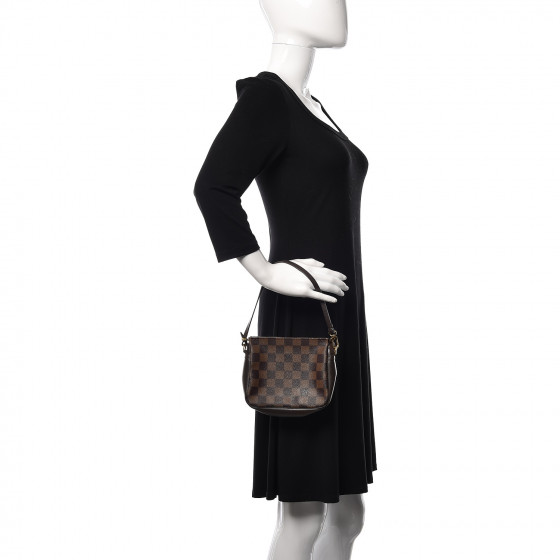 LOUIS VUITTON Damier Ebene Trousse Make Up Bag Pochette