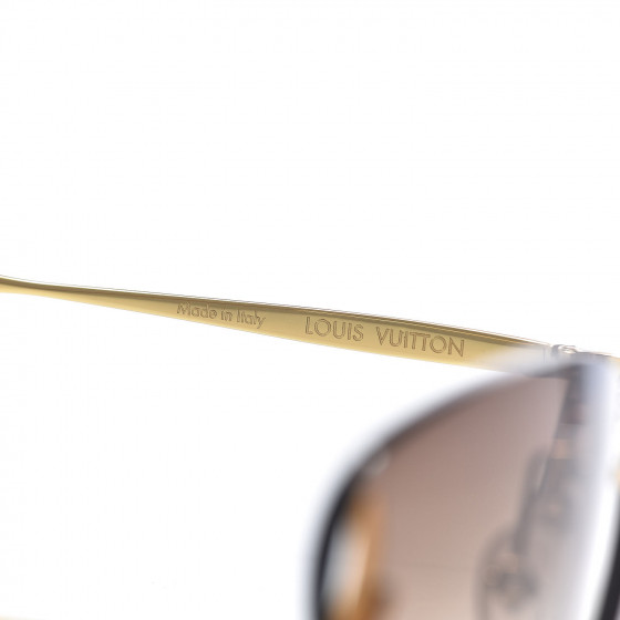 【美品】LOUIS VUITTON リリー サングラス Z0371U LOUIS VUITTON Lily Sunglasses Z0371U Brown Glitter 110411