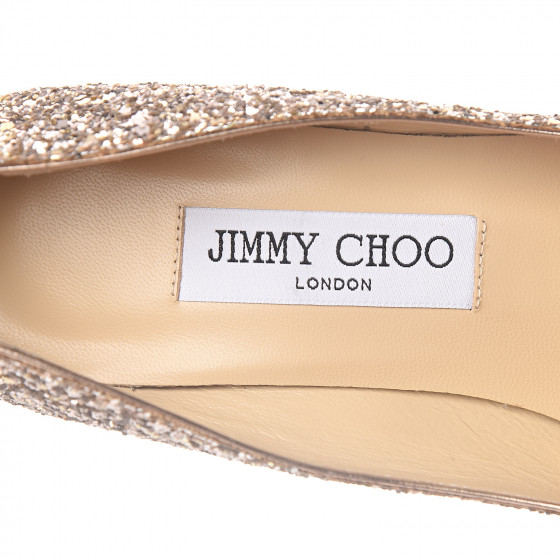 JIMMY CHOO Glitter Coarse Agnes 85 Pumps 36 Ballet Pink