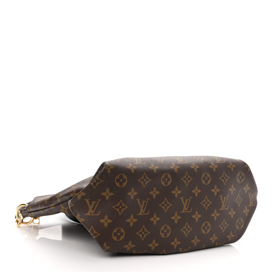 LOUIS VUITTON - Delta LOUIS VUITTON Monogram Flower Zipped Tote MM Black 1266724