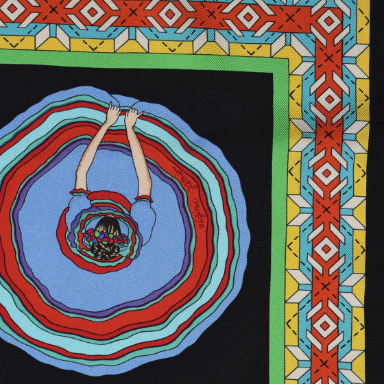 HERMES Silk Belles du Mexique Scarf 90 367830 | FASHIONPHILE