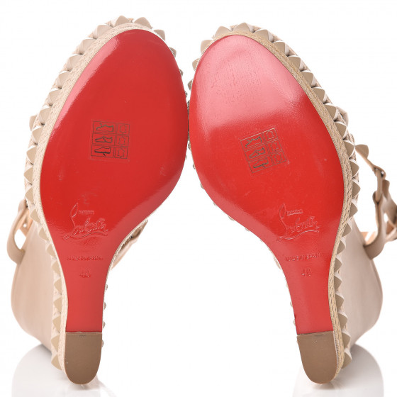 CHRISTIAN LOUBOUTIN Calfskin Rope Cataclou 140 Wedge Sandals
