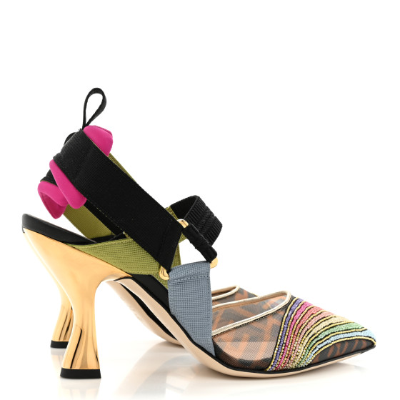 【関税込み】fendi Braided slingback Fendi Woven Show Leather Slingback Pumps | Saks Fifth Avenue