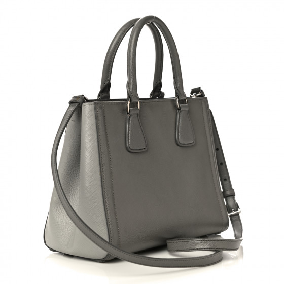 PRADA Saffiano Lux Bi-Color Tote Marmo Nube 946836