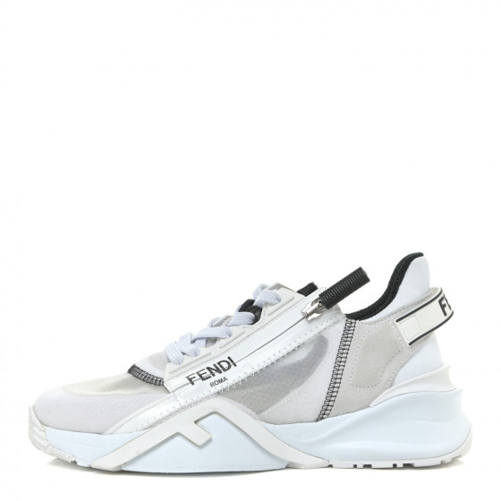スニーカー FENDI Ivory mesh and suede Fendi Flow sneakers 0400022268405_BEIGEMULTI?wid=