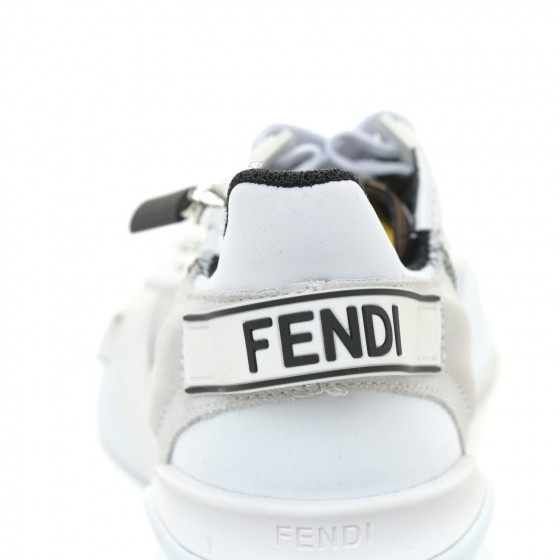 FENDI Nylon Suede Transparent Fendi Flow Low Top Sneakers 36