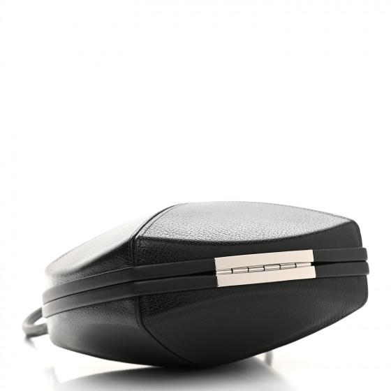 HERMES Chevre Chamkila Clou Medor Clutch Black 945855
