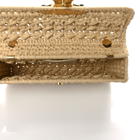 関税込 CELINE CHAIN SHOULDER BAG IN RAFFIA EFFECT TEXTILE CELINE Raffia Effect Claude Chain Shoulder Bag Natural