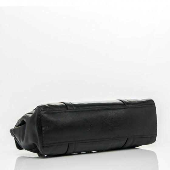 PRADA Royal Calf Easy Foldover Pushlock Satchel Black 184352