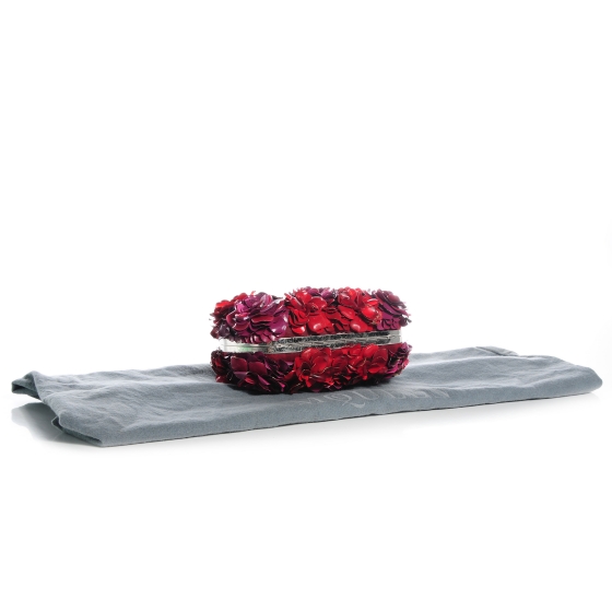 ALEXANDER MCQUEEN Metal Flower Box Swarovski Crystal Petal