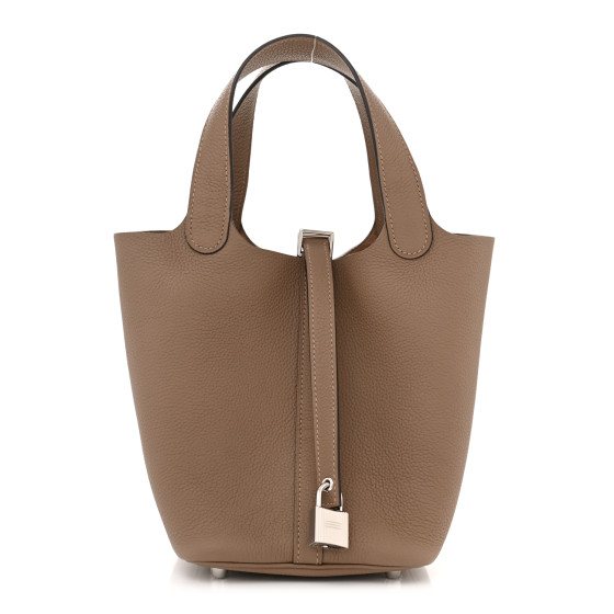 Taurillon Maurice Picotin Lock 18 PM Beige De Weimar
