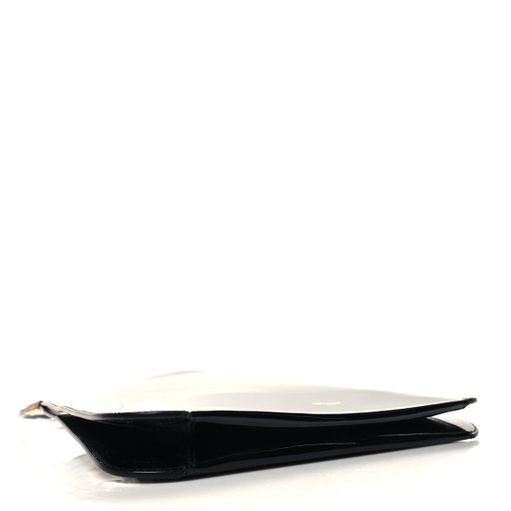 SAINT LAURENT Patent Calfskin Sadie Shoulder Bag Black
