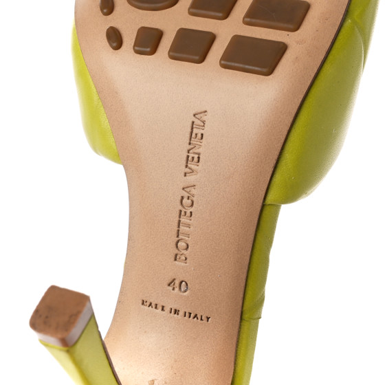 BOTTEGA VENETA Nappa Quilted Rubber Lido Mule Sandals 40