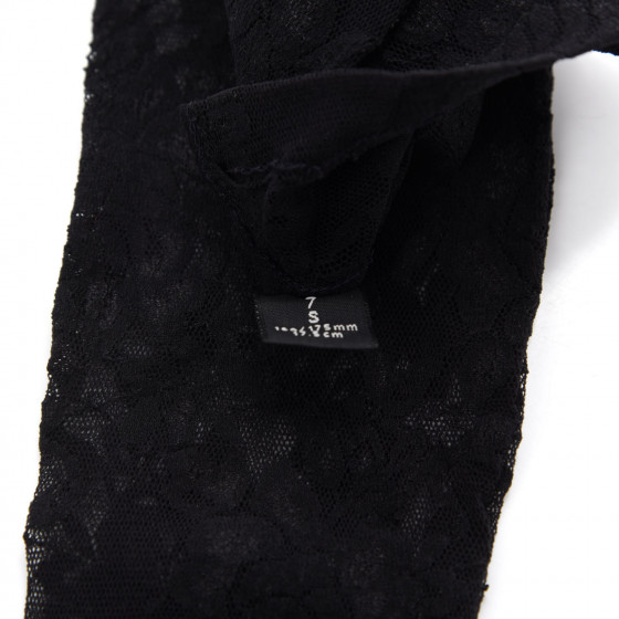 GUCCI Lace Gloves 7 Black 735730 | FASHIONPHILE