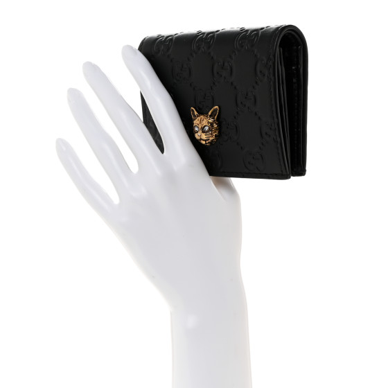 【GUCCI】Signature Card Case Wallet Gucci GG Signature MonogramLeather Wallet Credit Card Holder