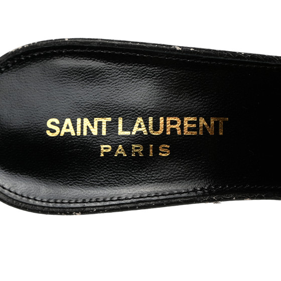 【関税&送料込】Saint Laurent Black Leather Tribute 85 Mules Saint Laurent Leather tribute 85 mules | The Fashion Square