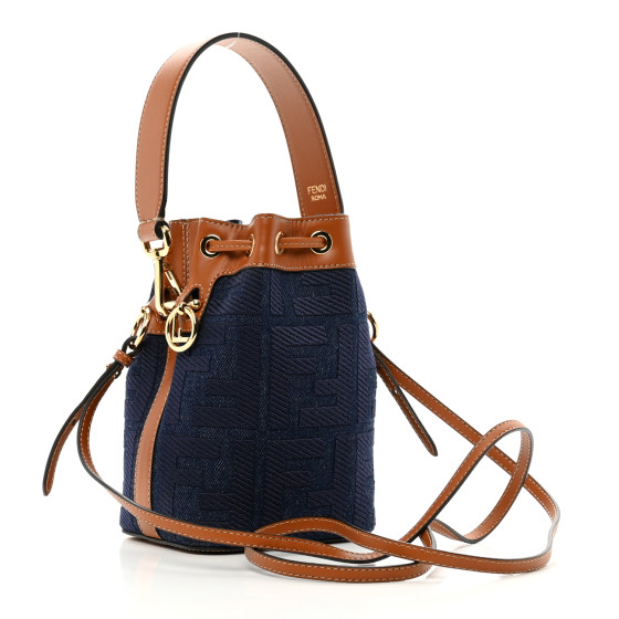 トートバッグ FENDI Embroidered Denim Mon Tresor Bucket Bag Fendi Embroidered Denim Mon Tresor Bucket Bag | italist