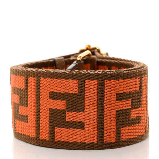 FENDI Jacquard Ribbon Vitello King FF Bi-Color Intreccio