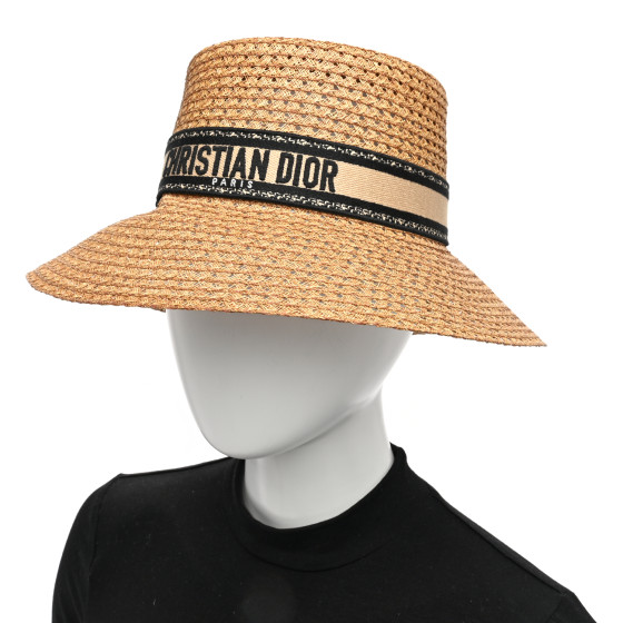 Christian Dior ディオール　オブリーク　ストローハット 57 CHRISTIAN DIOR Straw Bucket Hat 57 Natural 1517148