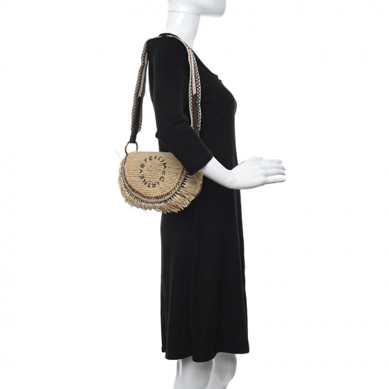STELLA MCCARTNEY Raffia Crochet Shoulder Bag Natural 1081579