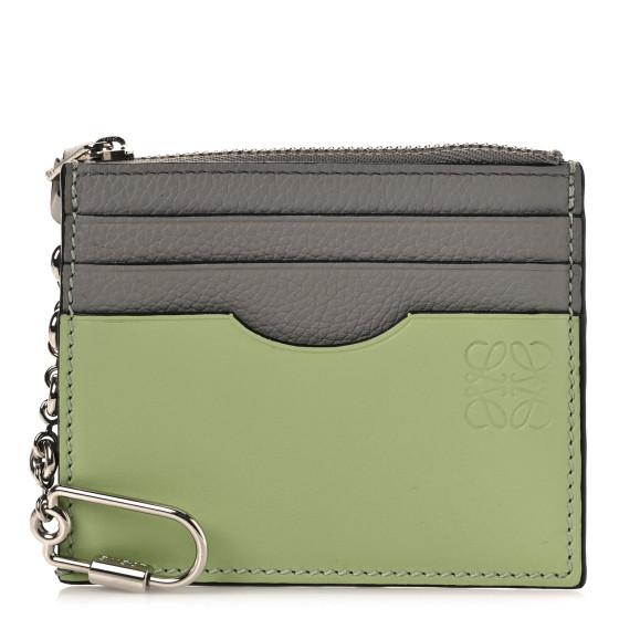 LOEWE Soft Grained Calfskin Square Card Holder With Chain
