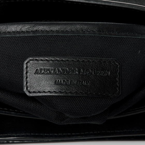 ALEXANDER MCQUEEN Calfskin Medium Twin Skull Chain Crossbody