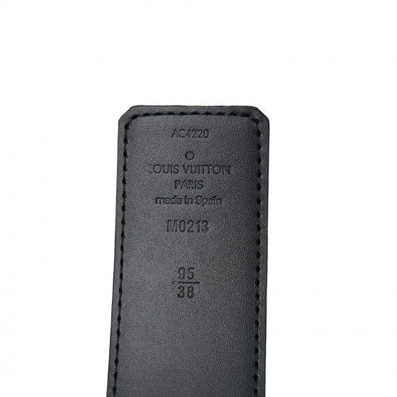 LOUIS VUITTON Damier Graphite 40mm LV Initiales Belt 95 38