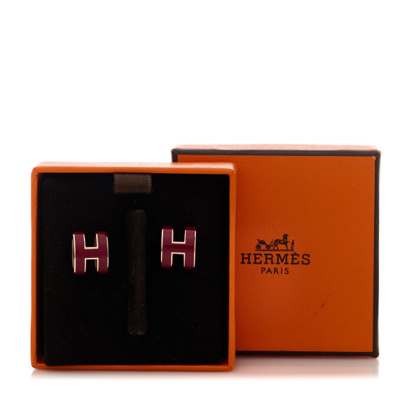 Pop H Earrings Rose Extreme片耳 エルメス 箱無し