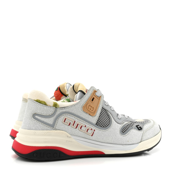 メリ GUCCI Metallic Calfskin Glitter Mesh Womens Ultrapace