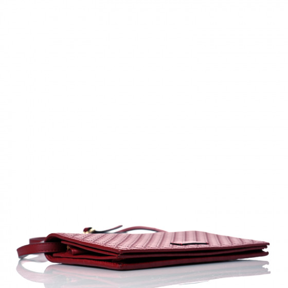 メル91076 GUCCI Microguccissima Crossbody Wallet Red 1074538