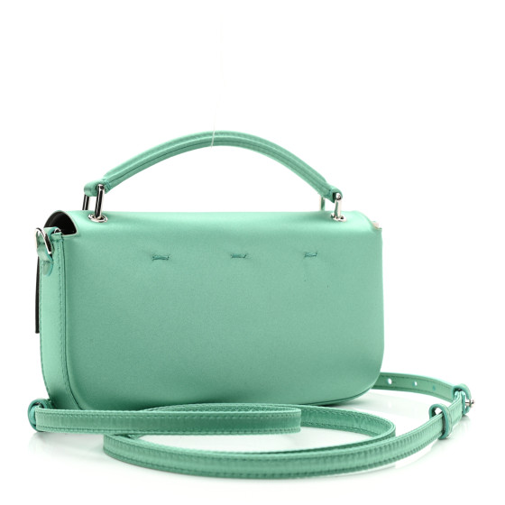 バッグ・カバンその他 Fendi Pastel Green Leather Baguette Phone Case FENDI Silk Satin Phone Baguette Spring Turquoise 1120215