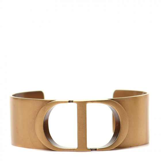 ブレスレット CHRISTIAN DIOR Montaigne bangle\tB2622WOMLQ\tD307 BLACK/GOLD 30 Montaigne Leather Bracelet Gold-Finish Metal and Black