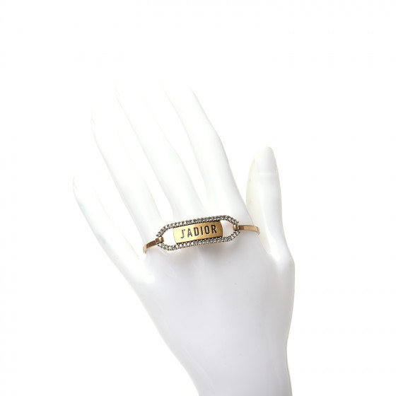 【DIOR】 J'adior bracelets ロゴブレスレッ マットゴールド CHRISTIAN DIOR Metal J'Adior Bracelet Cuff Gold 1380662