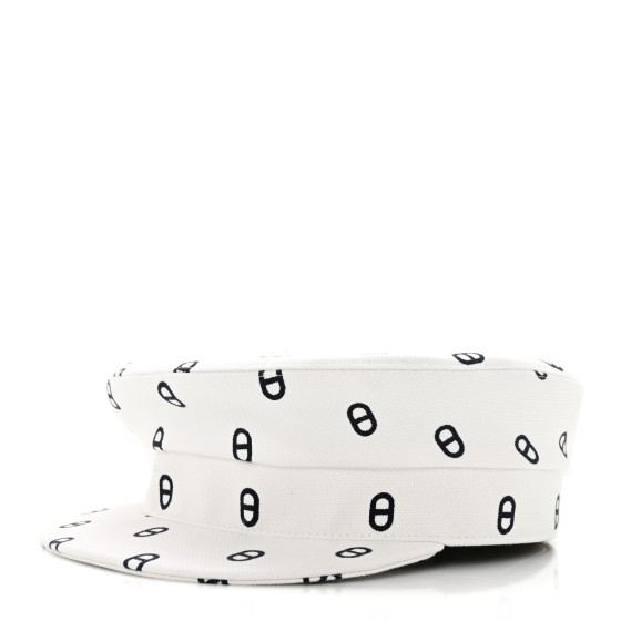 HERMES Canvas Womens Vauban Chaine d'Ancre Cap 57 Blanc