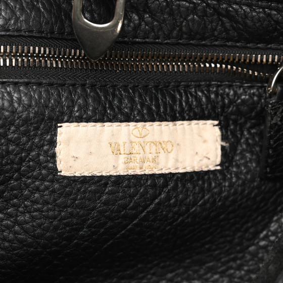 VALENTINO GARAVANI Pebbled Calfskin Tribal Small Guitar