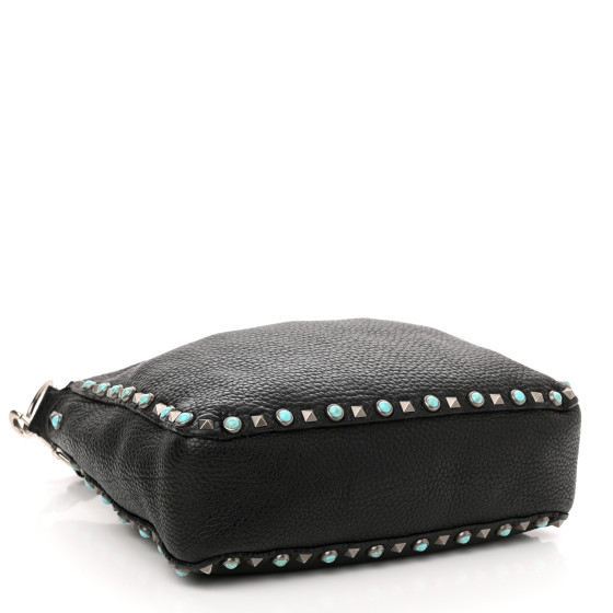 Valentino スモール ハンドバッグ VALENTINO GARAVANI Pebbled Calfskin Tribal Small Guitar