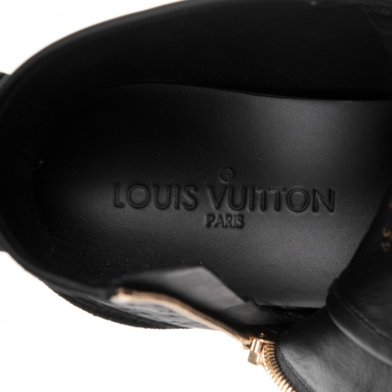 LOUIS VUITTONターバン LOUIS VUITTON Calfskin Embossed Monogram Punchy High Top